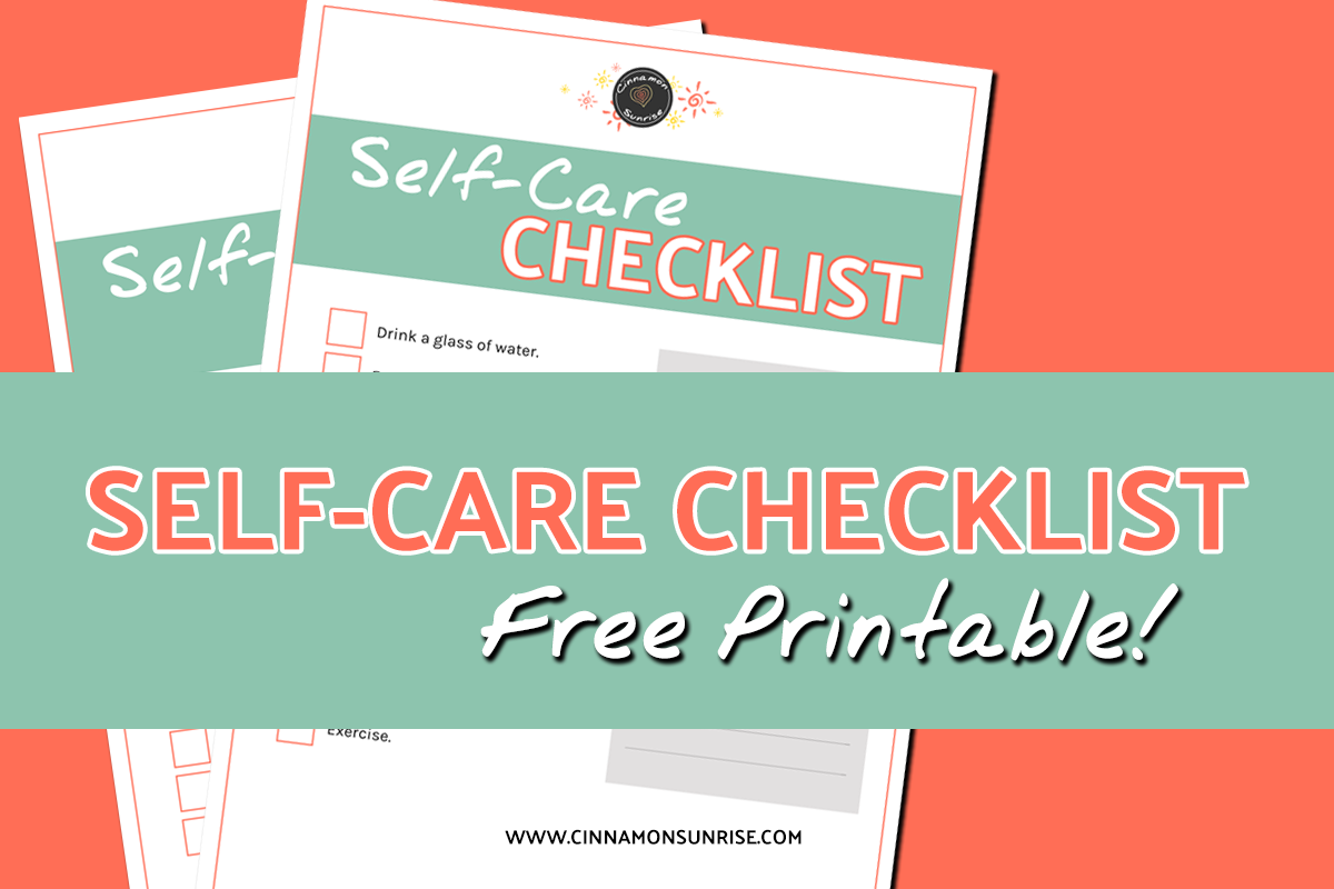 self-care-checklist-header | Cinnamon Sunrise