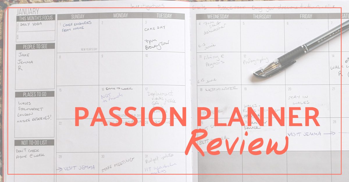 A review of Passion Planner monthly planner Cinnamon Sunrise